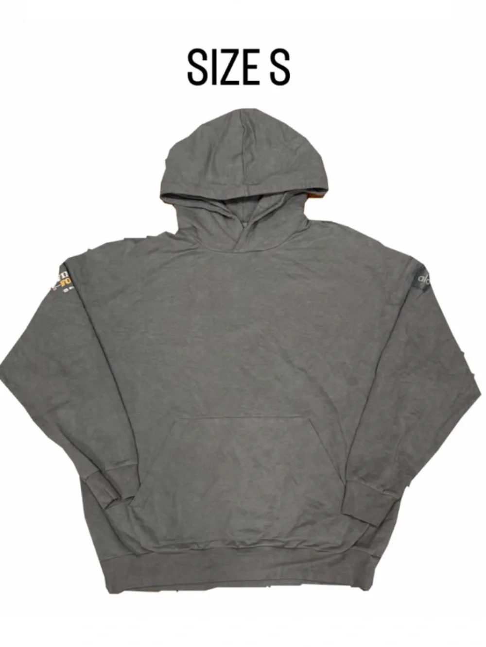 Alo Yoga Grey Oversized Pullover Hoodie Size Small.